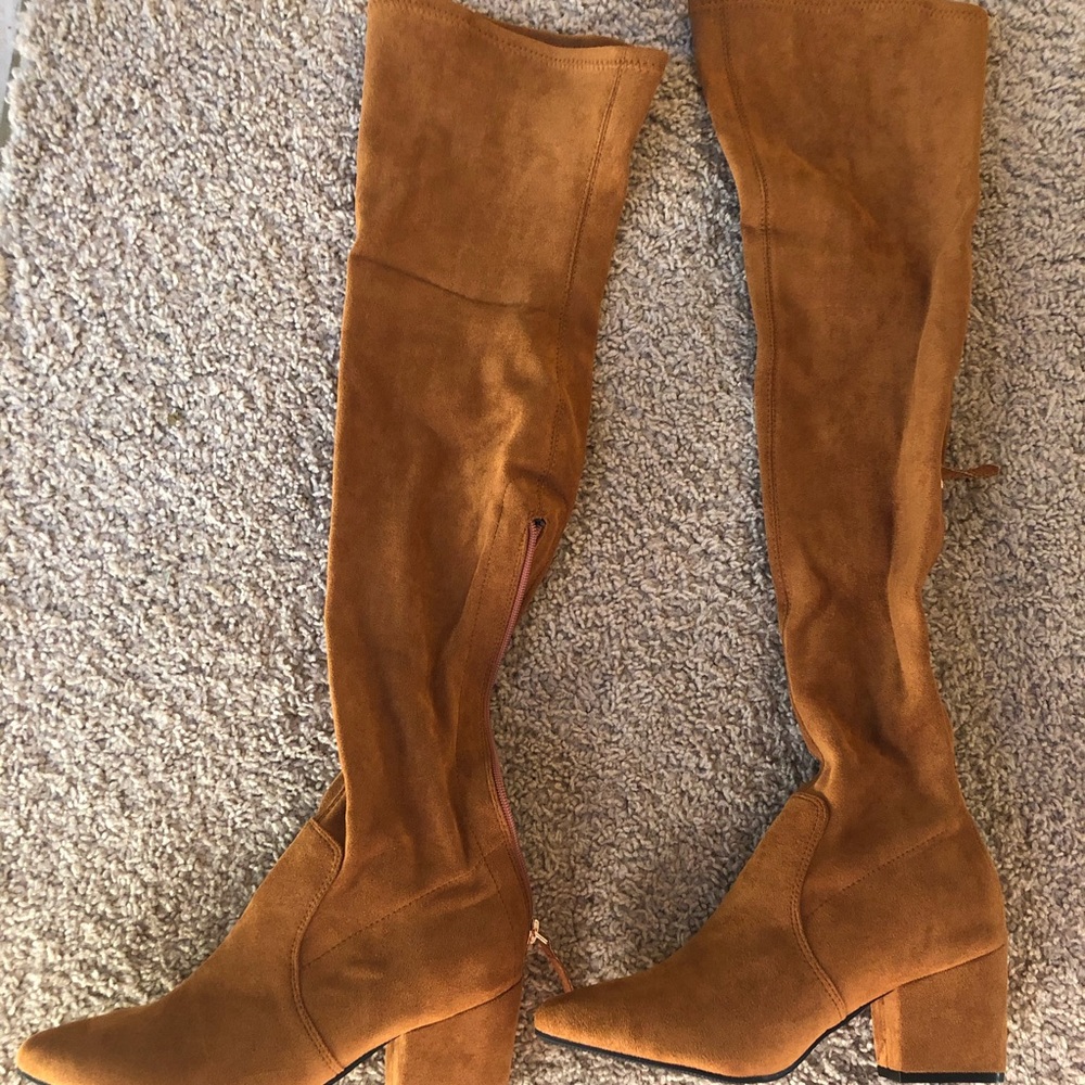 NEW Tan Over the Knee Boots - Size 8.5 / 39 EU